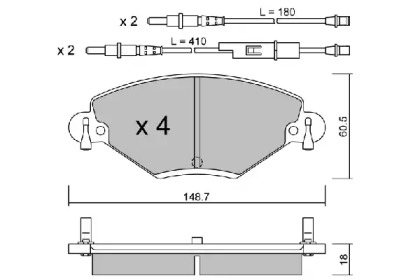 Комплект тормозных колодок (AISIN: BPCI-1007)